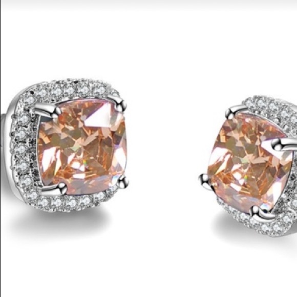 L21-HR SALE!8K Gold Princess Cut Morganite Champagne Topaz C - Picture 9 of 10